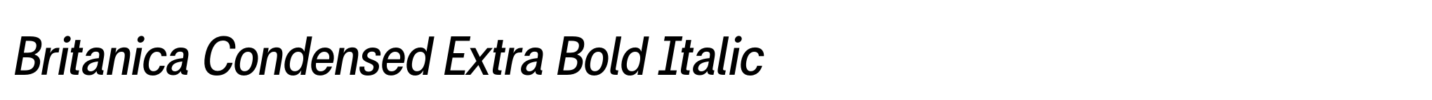 Britanica Condensed Extra Bold Italic image